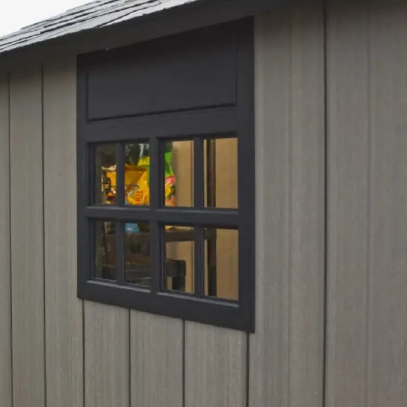 Abri en résine brossée Oakland Brossium 10m² - plancher - Gris - Keter Ma boutique