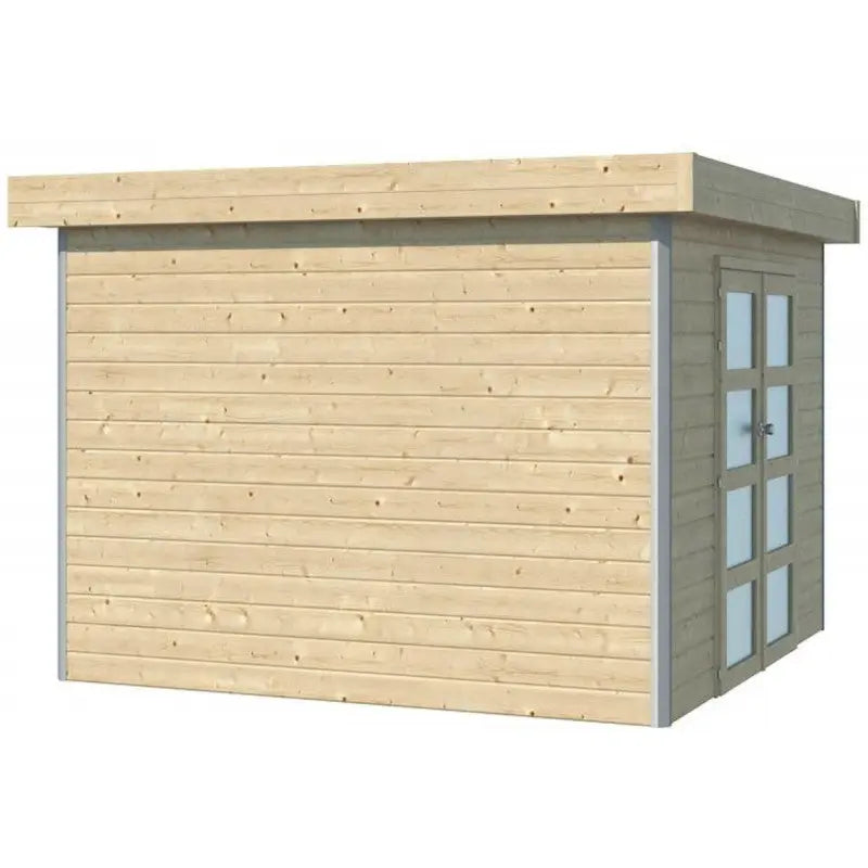 Abri Kasuko S 8,7m² en bois massif 28mm avec profils de coins en aluminium + porte et fenêtre – Gardenas Ma boutique