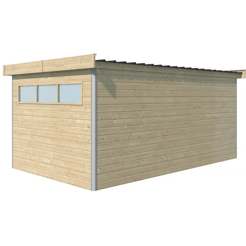 Abri Kasuko XL 14,31m² en bois massif 28mm avec profils de coins en aluminium + porte et 2 fenêtres – Gardenas Ma boutique