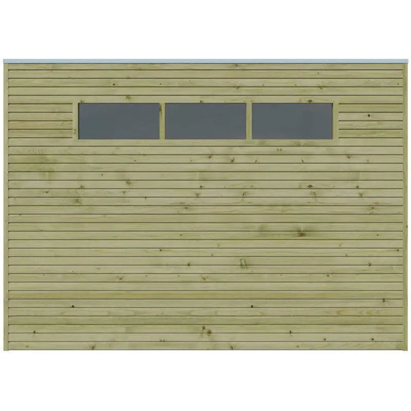 Abri Qube 12,6m² en bois traité autoclave 27mm avec porte double battante + fenêtre  – Gardenas Ma boutique