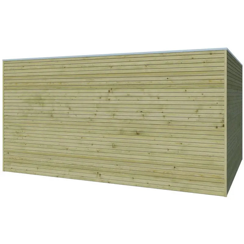 Abri Qube 12,6m² en bois traité autoclave 27mm avec porte double battante + fenêtre  – Gardenas Ma boutique