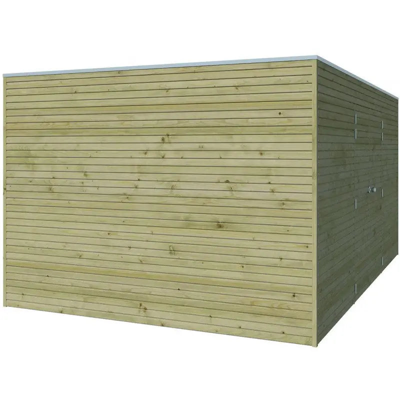 Abri Qube 12,6m² en bois traité autoclave 27mm avec porte double battante + fenêtre  – Gardenas Ma boutique