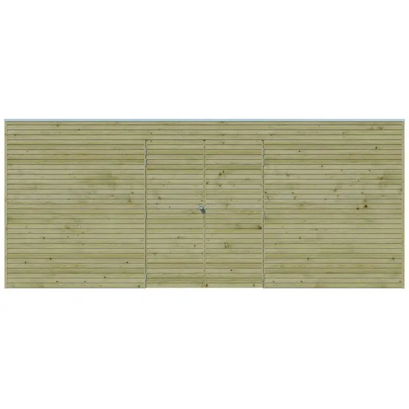 Abri Qube 15,3m² en bois en bois traité autoclave 27mm avec porte double battante + fenêtre  – Gardenas Ma boutique