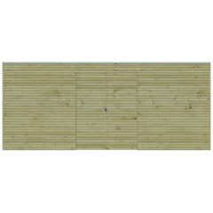 Abri Qube 15,3m² en bois en bois traité autoclave 27mm avec porte double battante + fenêtre  – Gardenas Ma boutique