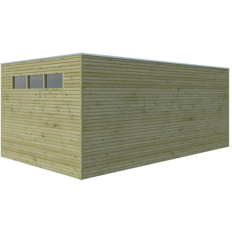 Abri Qube 15,3m² en bois en bois traité autoclave 27mm avec porte double battante + fenêtre  – Gardenas Ma boutique