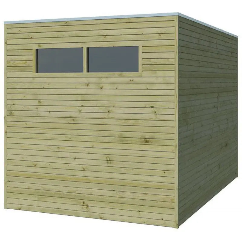 Abri Qube 6,3m² en bois traité autoclave 27mm avec porte simple battante + fenêtre  – Gardenas Ma boutique