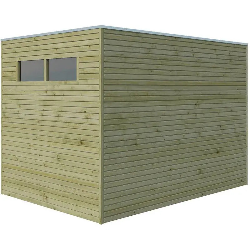 Abri Qube 6,3m² en bois traité autoclave 27mm avec porte simple battante + fenêtre  – Gardenas Ma boutique