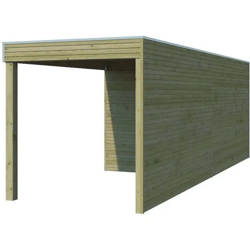 Abri Qube + extension 12m² en bois traité autoclave 27mm – Gardenas Ma boutique