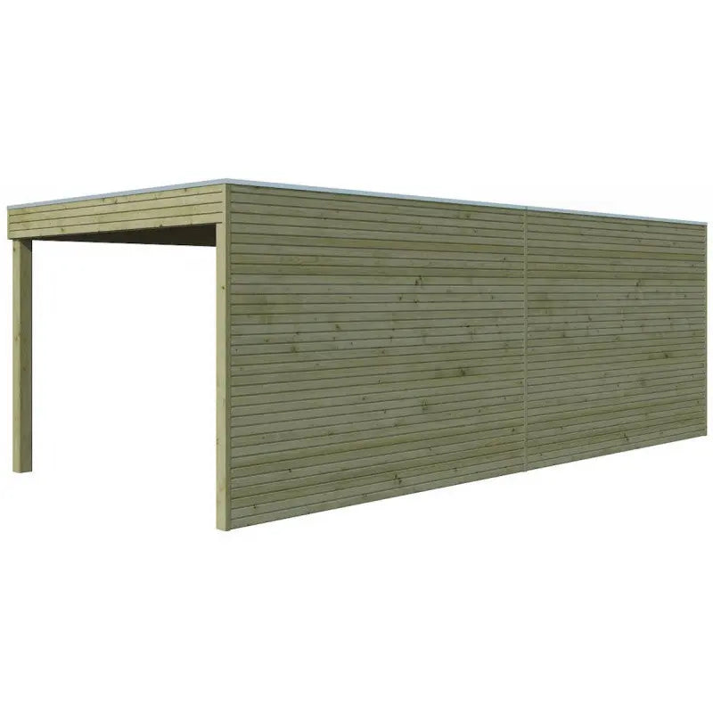 Abri Qube + extension 18m² en bois traité autoclave 27mm – Gardenas Ma boutique