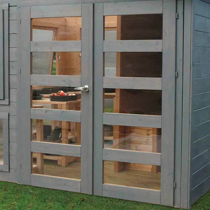 Abri serre en bois massif 28mm - 8,91m² toit gradin SOLID Ma boutique