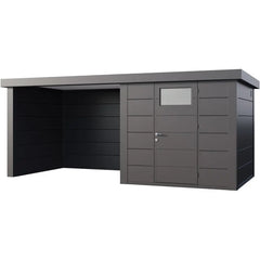 Abri Telluria Eleganto Lounge 2424 anthracite 12,5m² avec extension gauche - Telluria Ma boutique