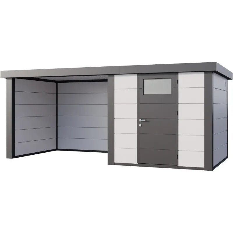 Abri Telluria Eleganto Lounge 2424 gris blanc 12,5m² avec extension gauche - Telluria Ma boutique