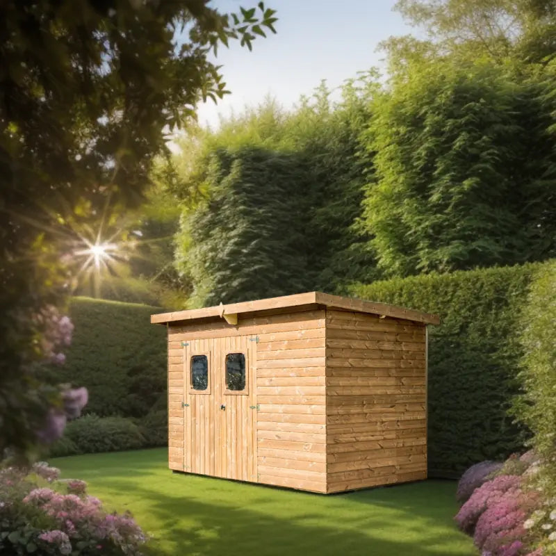 Abri Theora 6,78m² en bois thermo traité et toiture en acier HABRITA Ma boutique