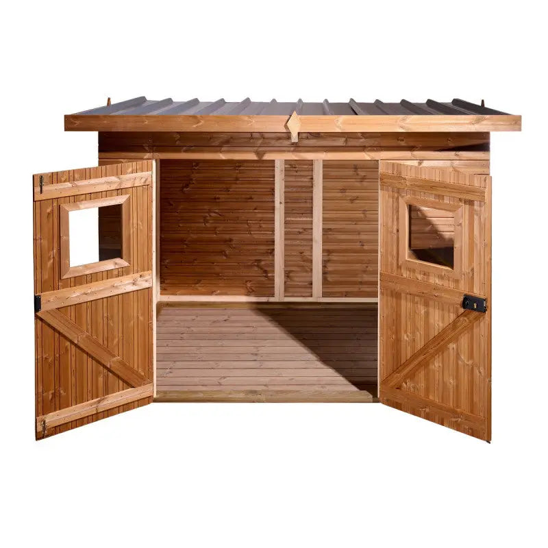 Abri Theora 6,78m² en bois thermo traité et toiture en acier HABRITA Ma boutique