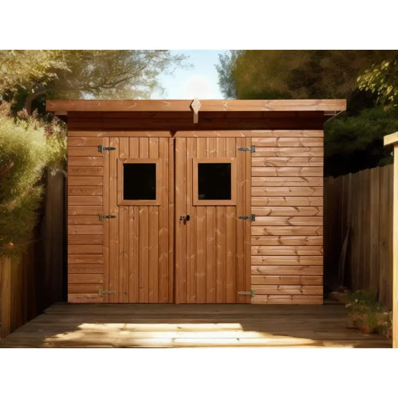 Abri Theora 6,78m² en bois thermo traité et toiture en acier HABRITA Ma boutique