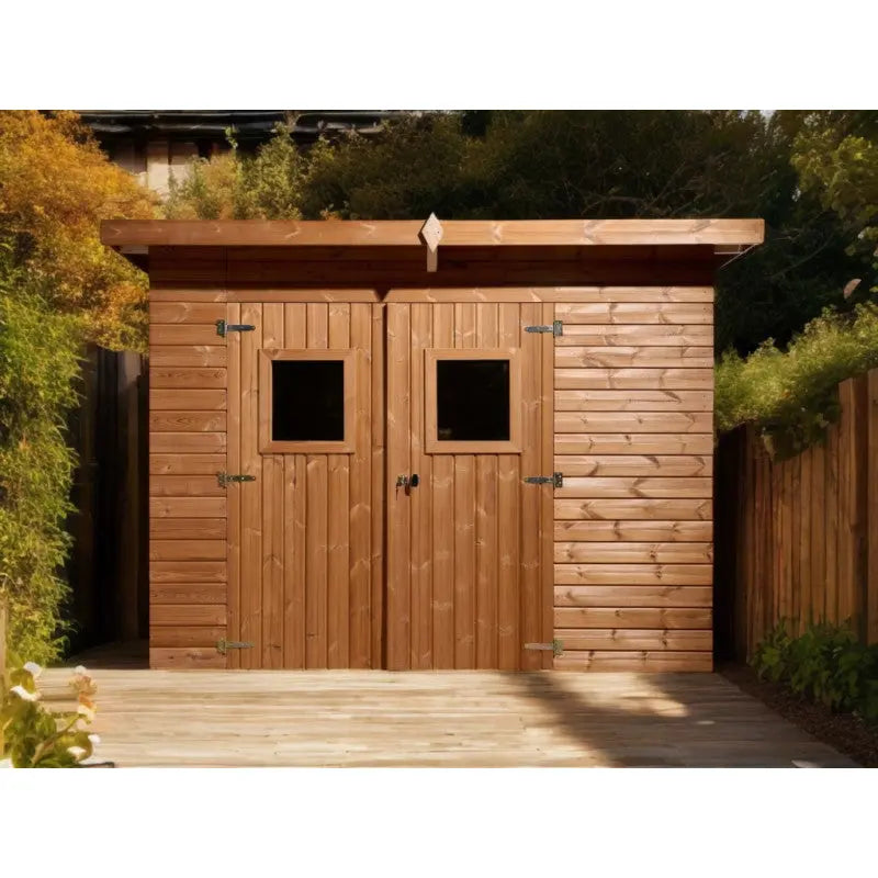 Abri Theora 6,78m² en bois thermo traité et toiture en acier HABRITA Ma boutique