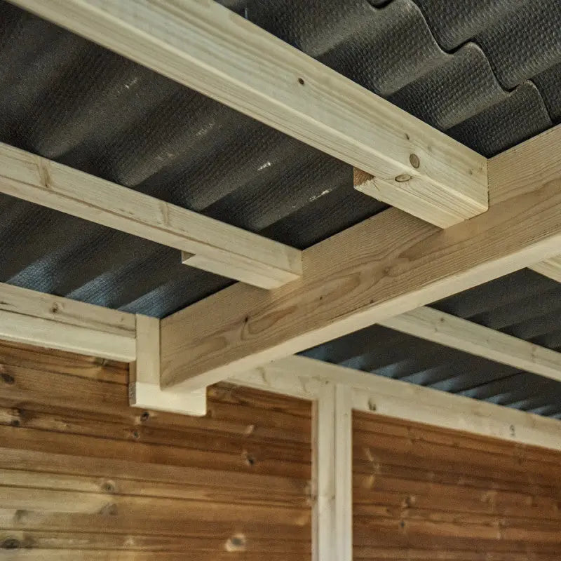 Abri Theora 6,78m² en bois thermo traité et toiture Onduline HABRITA Ma boutique