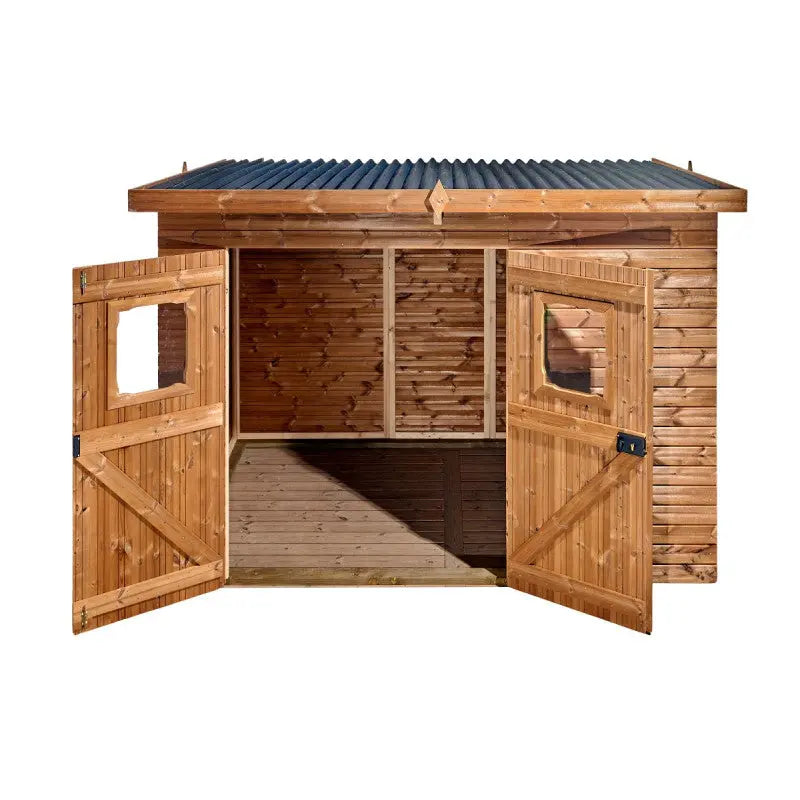 Abri Theora 6,78m² en bois thermo traité et toiture Onduline HABRITA Ma boutique