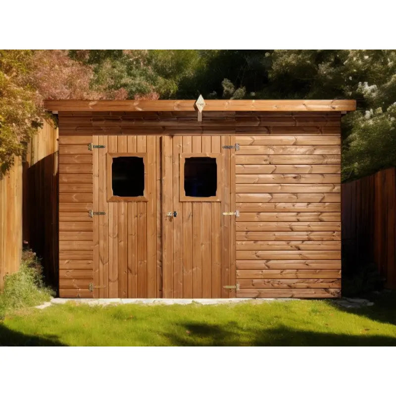 Abri Theora 6,78m² en bois thermo traité et toiture Onduline HABRITA Ma boutique