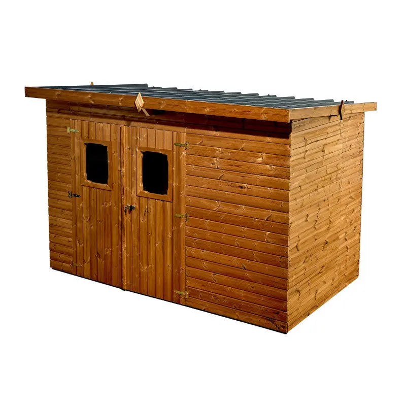 Abri Theora 7,33m² en bois thermo traité et toiture en acier HABRITA Ma boutique