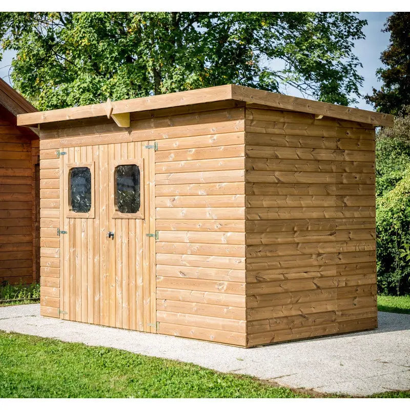 Abri de jardin Theora 7,33 m² – Bois thermo-traité & toiture Onduline – HABRITA Ma boutique