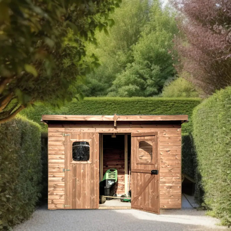 Abri de jardin Theora 7,33 m² – Bois thermo-traité & toiture Onduline – HABRITA Ma boutique