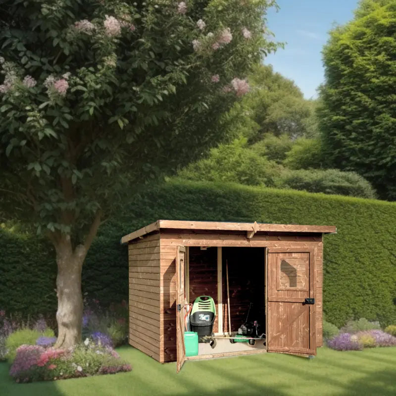 Abri de jardin Theora 7,33 m² – Bois thermo-traité & toiture Onduline – HABRITA Ma boutique