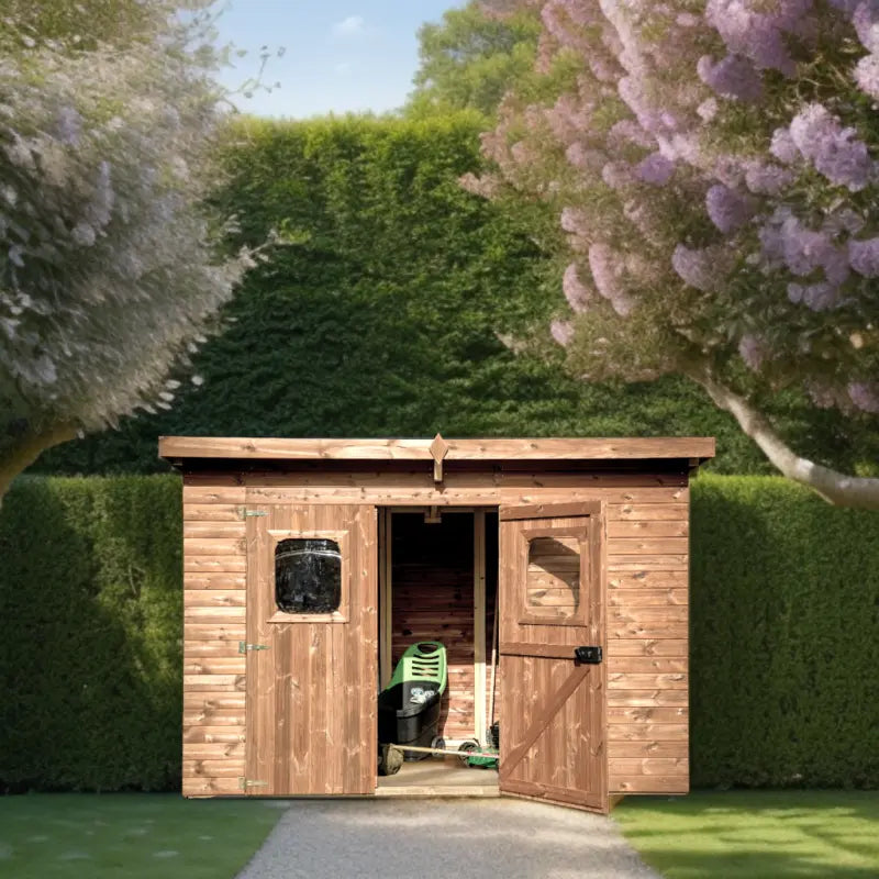 Abri de jardin Theora 7,33 m² – Bois thermo-traité & toiture Onduline – HABRITA Ma boutique