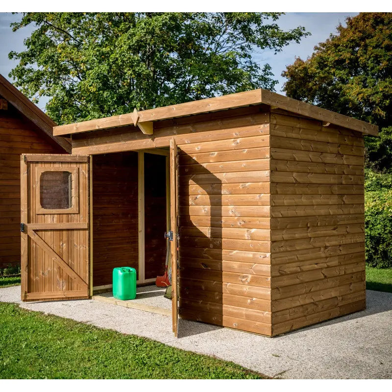 Abri de jardin Theora 7,33 m² – Bois thermo-traité & toiture Onduline – HABRITA Ma boutique