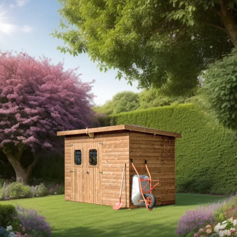 Abri de jardin Theora 7,33 m² – Bois thermo-traité & toiture Onduline – HABRITA Ma boutique