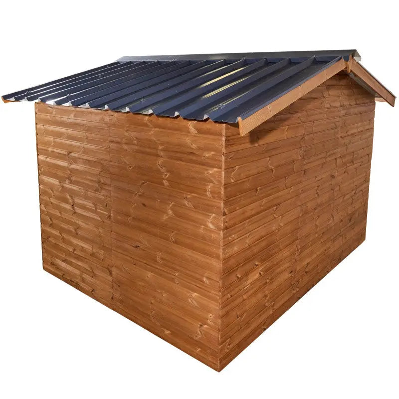 Abri Therma 10,60m² en bois thermo traité et toit en acier HABRITA Ma boutique