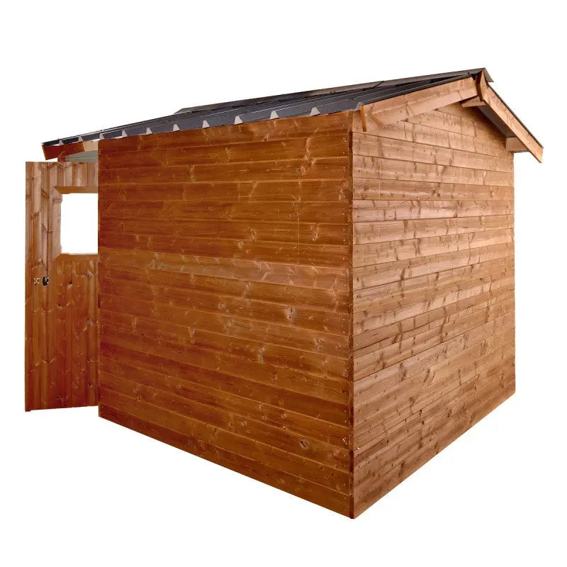 Abri Thermabri 7,62m² en bois thermo traité toiture en acier HABRITA Ma boutique