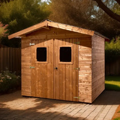 Abri Thermabri 7,62m² en bois thermo traité toiture en acier HABRITA Ma boutique