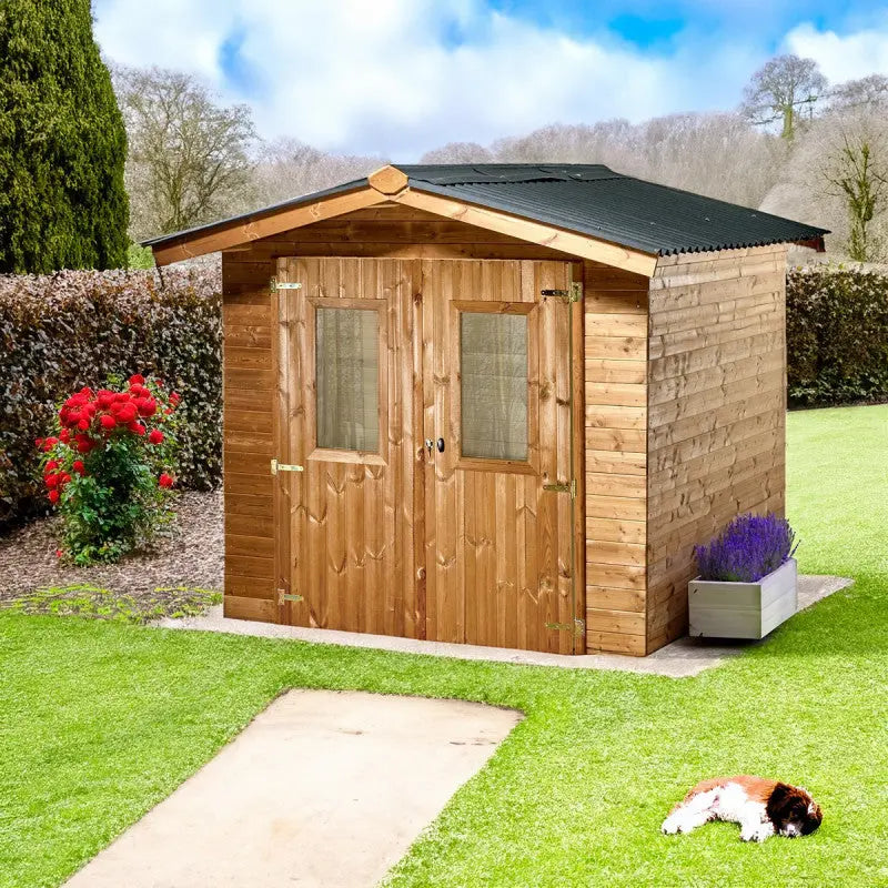 Abri Thermabri 7,45m² en bois thermo traité toiture Onduline HABRITA Ma boutique