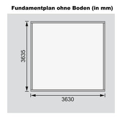 Abri toit plat 13,60m² bois massif 40mm Northeim 5 – Karibu Ma boutique
