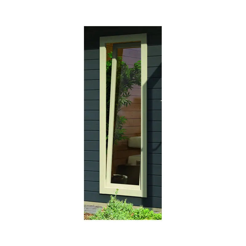 Abri toit plat 13,60m² bois massif gris terre 40mm Radeburg 3 – Karibu Ma boutique