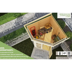 Abri toit plat 4,62m² Goldendorf 3 en bois vitrifié gris 19mm - Karibu Ma boutique