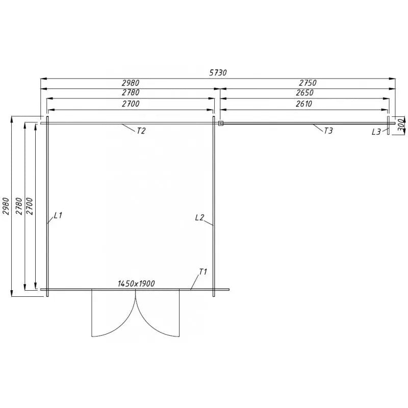 Abri toit plat 9m² PLUS 40mm + terrasse 9m² traité marron Gardy Shelter Ma boutique