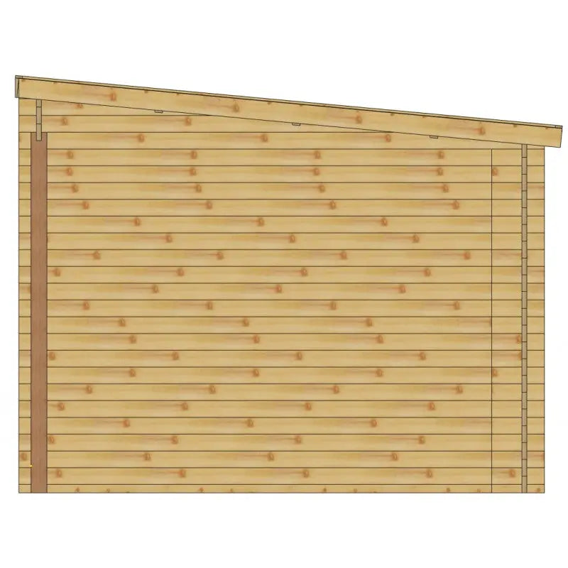 Abri toit plat 9m² PLUS 40mm + terrasse 9m² traité marron Gardy Shelter Ma boutique