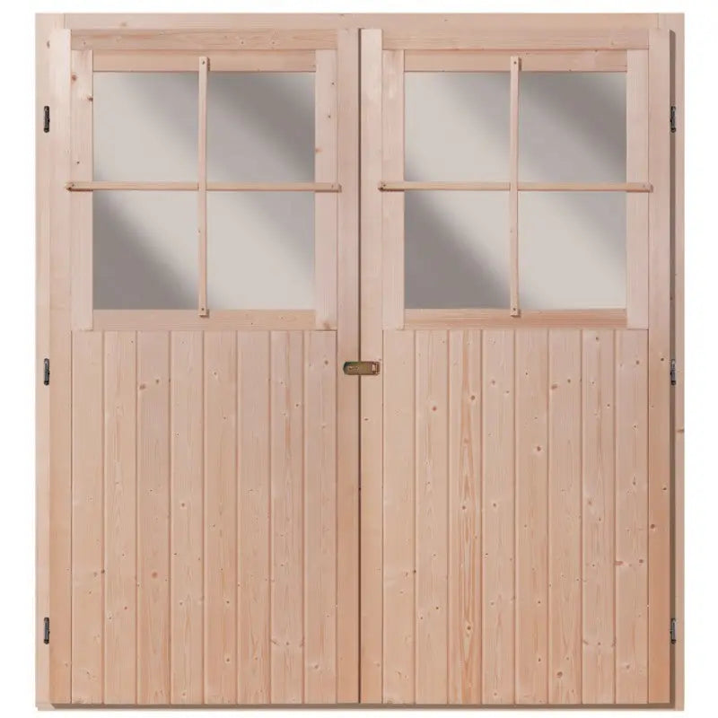 Abri toit plat en bois massif 19mm 4.62m² Glücksburg 3 - Karibu Ma boutique