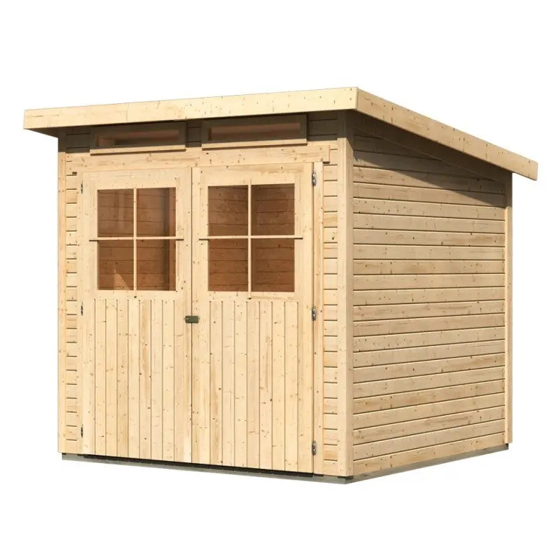 Abri toit plat en bois massif 19mm 4.62m² Glücksburg 3 - Karibu Ma boutique