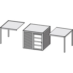 Abri toit plat en bois massif 19mm Qubic 6,05m² + appentis 5,6m² - Karibu Ma boutique