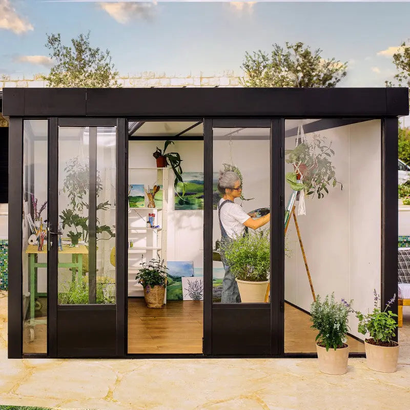 Studio de jardin en aluminium et bois composite 10,1m² - isolation triple paroi Copenhagen – Canopia by Palram Ma boutique