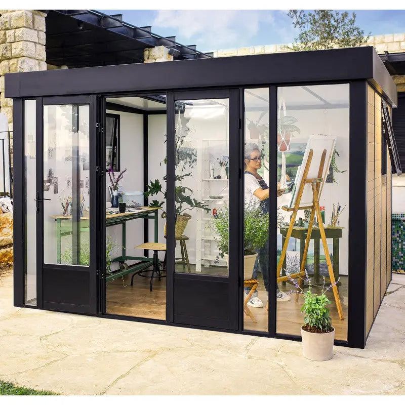 Studio de jardin en aluminium et bois composite 10,1m² - isolation triple paroi Copenhagen – Canopia by Palram Ma boutique