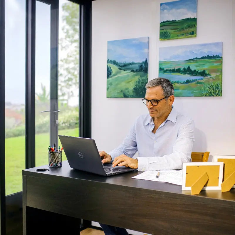 Studio de jardin en aluminium et bois composite 10,1m² - isolation triple paroi Copenhagen – Canopia by Palram Ma boutique