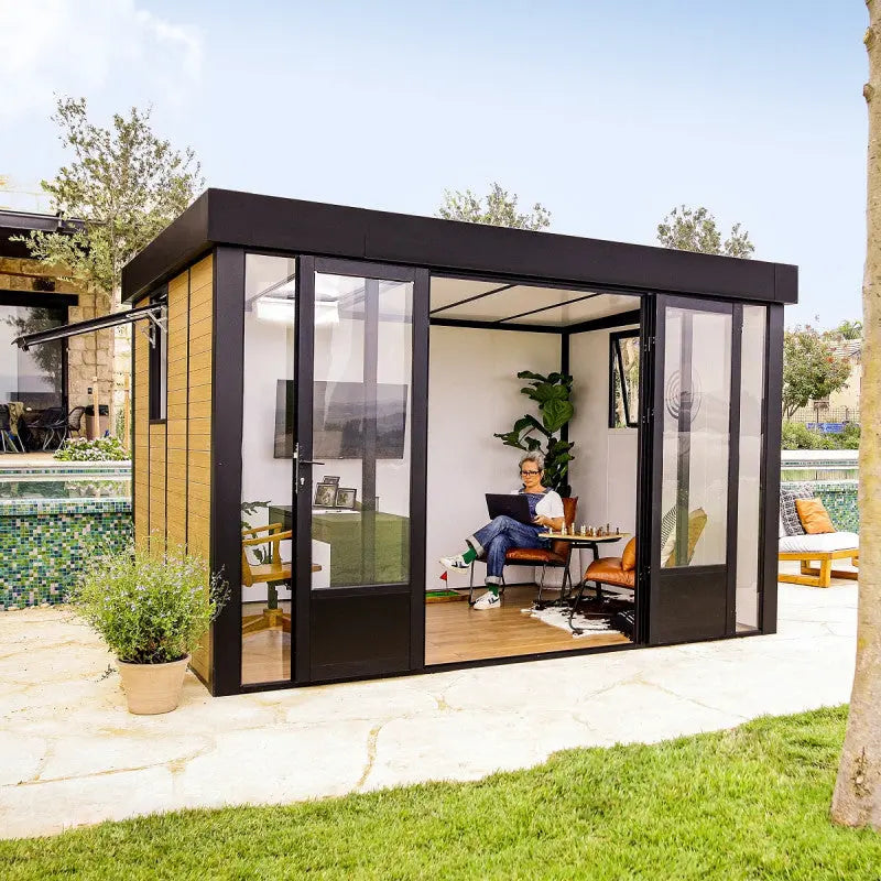 Studio de jardin en aluminium et bois composite 10,1m² - isolation triple paroi Copenhagen – Canopia by Palram Ma boutique