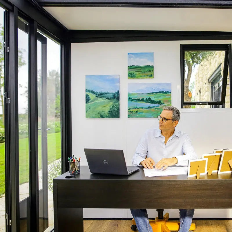 Studio de jardin en aluminium et bois composite 10,1m² - isolation triple paroi Copenhagen – Canopia by Palram Ma boutique