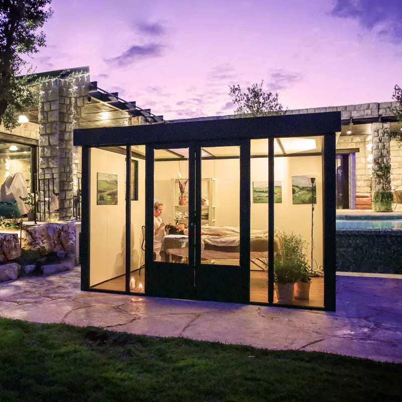 Studio de jardin en aluminium et bois composite 10,1m² - isolation triple paroi Copenhagen – Canopia by Palram Ma boutique