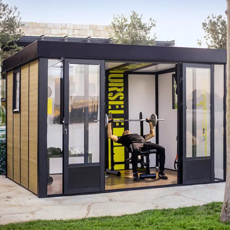 Studio de jardin en aluminium et bois composite 10,1m² - isolation triple paroi Copenhagen – Canopia by Palram Ma boutique