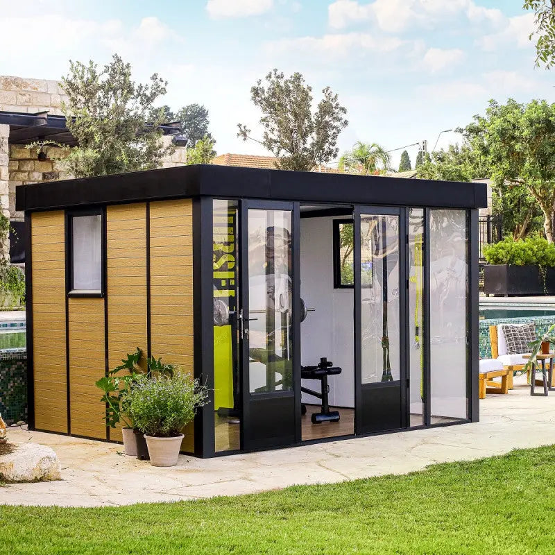 Studio de jardin en aluminium et bois composite 10,1m² - isolation triple paroi Copenhagen – Canopia by Palram Ma boutique